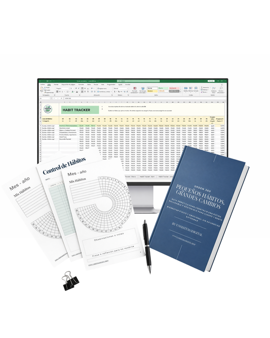 Tracker de Habitos: plantila de Excel + plantillas imprimibles + Ebook: Pequeños habitos, grandes cambios